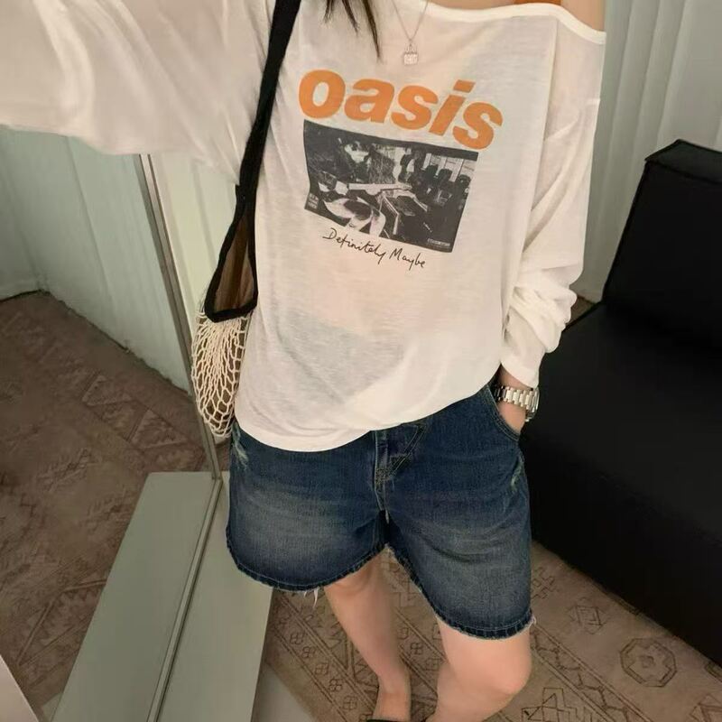 Xiao Cai Cc 7.16 New Summer Guitar Boy Off-Shoulder Sun Protection Clothing