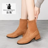 公猴 Сетчатые универсальные эластичные высокие короткие сапоги, коллекция 2022, популярно в интернете, средней длины