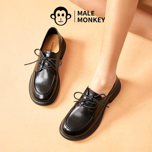 公猴 Универсальная обувь для кожаной обуви в английском стиле для отдыха, в британском стиле, тренд сезона, из натуральной кожи