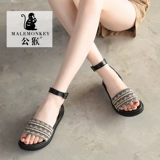 Летние сандалии, спортивная обувь для отдыха на платформе, универсальные слайдеры