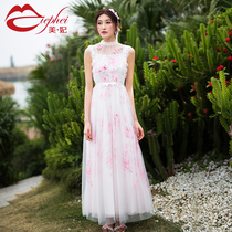 Fairy Sun Sun Dress Summer Women 2020 New Fashion Stand Collar Sleeveless Big Pie Dress TZS7632