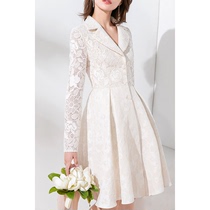 Mei Fei 2021 Spring and Autumn new white windbreaker women long lace small temperament short Heben style coat