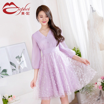 Short skirt spring summer 2021 new womens temperament thin mesh embroidery fairy a dress 925631