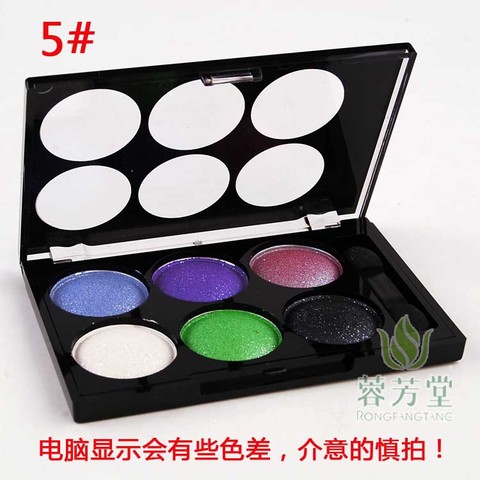 56 Alpha alpha sáu màu lụa satin sáng bóng quyến rũ phấn mắt trang điểm khói công chúa trang điểm sáu màu ngọc trai - Bóng mắt bảng mắt tutu màu 802