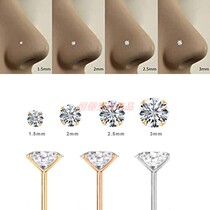 New products 925 pure silver with drilling nose nails European and American puncture silver nose accessories for men and women universal nasal decoration personality small ear spikes