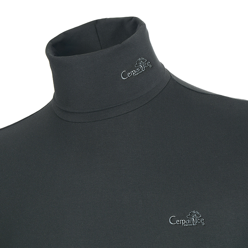 Modal Autumn and Winter Long-Sleeved T-Shirt for Men, High-Neck Base Layer, New Warm Inner Layer with Fleece, Trendy Men's Clothing