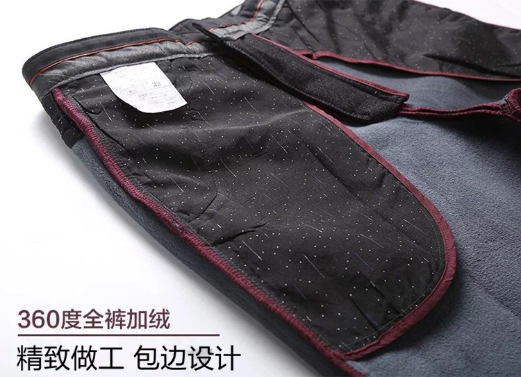 Mùa thu và mùa đông đàn ông trung niên cộng với quần nhung giản dị cha rộng ấm áp phần dày và trung niên quần âu nam đẹp