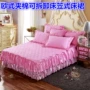 Bộ đồ giường bằng vải cotton châu Âu có chất liệu cotton satin phủ giường phá hủy giường tấm bạt lò xo cộng với chăn bông bộ ga giường spa