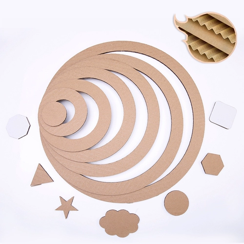 Круглое твердое гофрированное картонное кольцо создано карта детского сада.