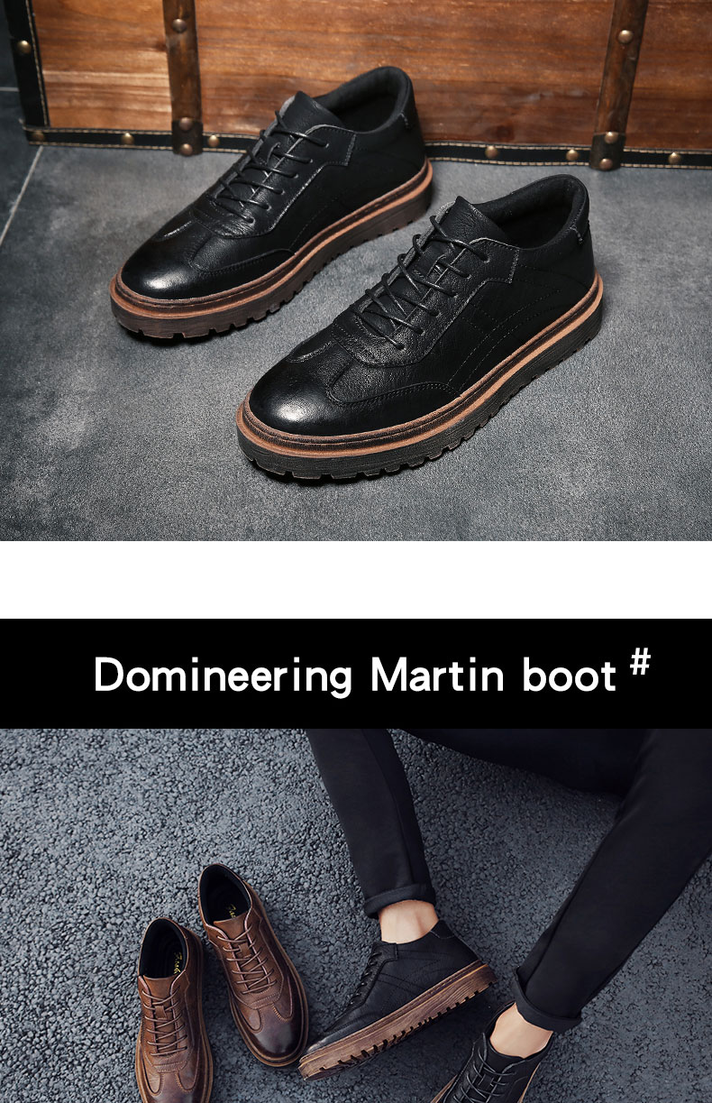 Martin khởi động giày công cụ cắt thấp nam Giày thủy triều nam ở Anh tăng giày thường retro nam 2018 giày mới - Giày thấp giay the thao nam co thap