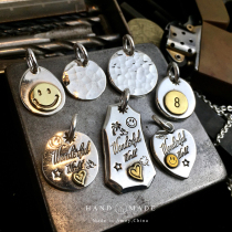 UNEND silversmith Ahao handmade fashion silver cake pendant accessories ampjapan style pendant bwl smiley face