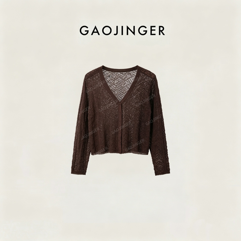 Gaojinger Water Ripple Knitted Cardigan Xyy26771Sx