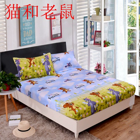 Giường đơn trải giường Simmons bảo vệ bìa hoạt hình trải giường 1,5m1,8m2.0 vải trắng tinh khiết chống trơn trượt