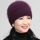 Шапки женщин среднего и пожилого возраста, зимние шапки мамы из кроличьего меха, зимние шерстяные шапки стариков, шапки пожилых людей, шапки женщин среднего возраста