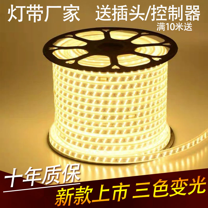 LED lights with tricolor color color color changing living room ceiling outdoor waterproof household neon soft lights