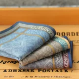 Хлопковый носовой платок, сине-белая хлопковая подарочная коробка, впитывает пот и запах