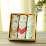 Хлопковый носовой платок, подарочная коробка для школьников, впитывает пот и запах