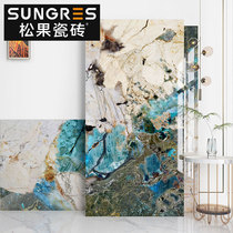 Modern simple blue large slab full-body marble tiles living room floor tiles bathroom kitchen wall tiles 750 1500