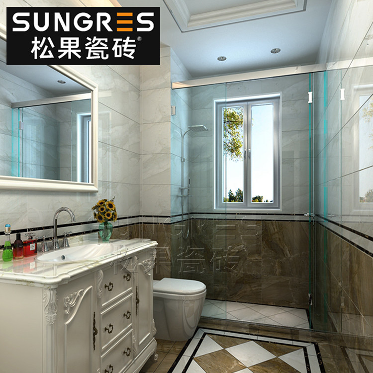 Brown marble texture fully polished glazed super crystal stone bathroom kitchen wall tile tile floor tile 300 600