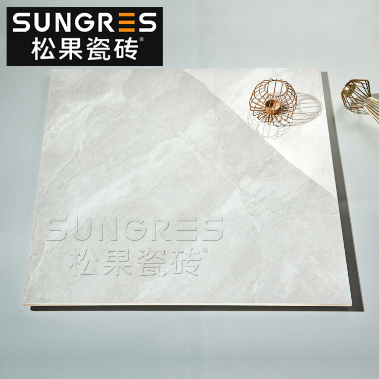 Modern minimalist light gray whole body marble tile gray bathroom kitchen wall tile living room floor tile 600800