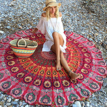 Europe and the United States seaside holiday European and American printed beach mat beach mat shawl scarf wrap gauze gauze yoga mat