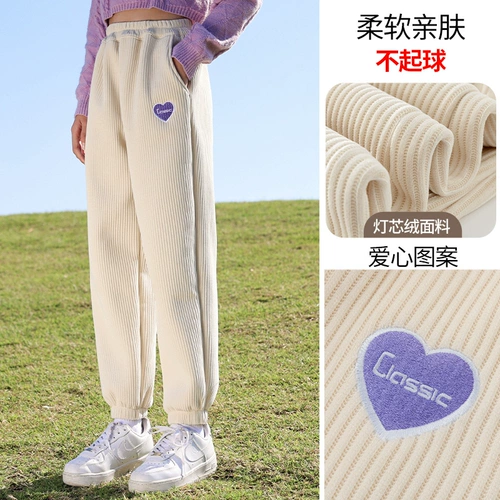 Зимние штаны, утепленный детский вельветовый пуховик