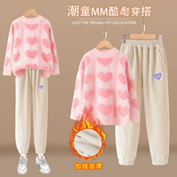 Абрикосовый розовый свитер, комплект