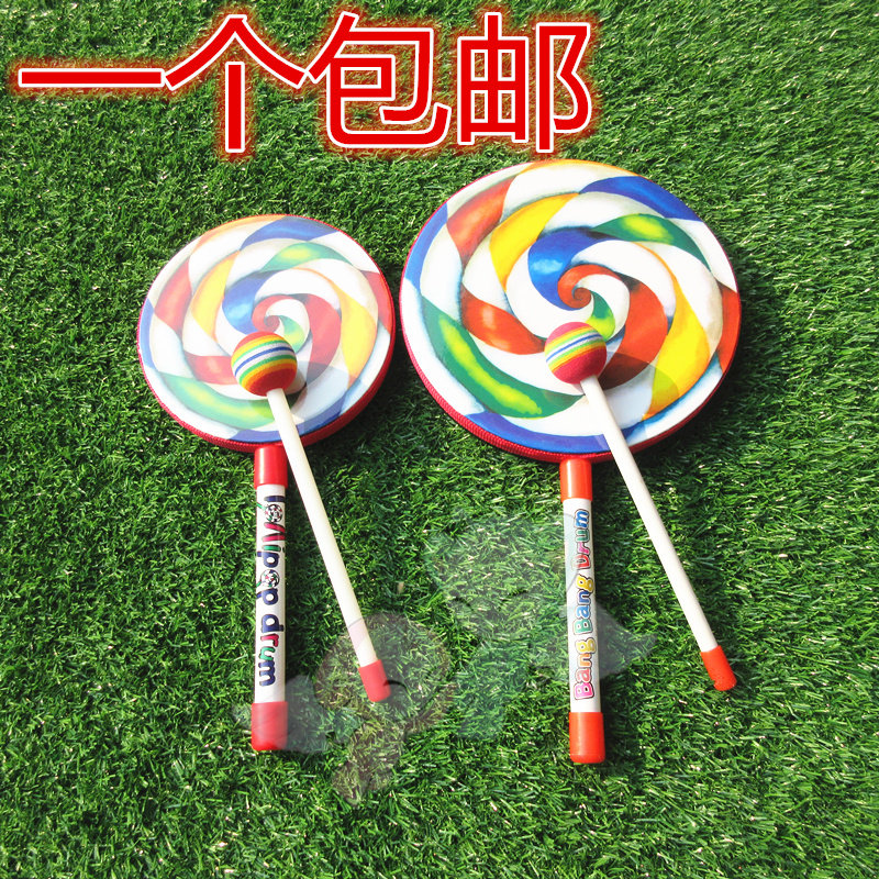 Kindergarten toy teaching children early - school lollipop drum Olf percussion instrument 6 inch 8 inch 10 music teaching tool