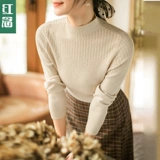 Осенний демисезонный базовый приятный телу комплект, ретро трикотажный свитер, 2020, свободный крой, высокий воротник