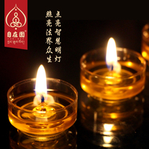 From the garden plastic shell ghee lamp 108 grain 4 hours for the Buddha Changming lamp Smoke-free Home Buddha front for the lamp Lotus lamp