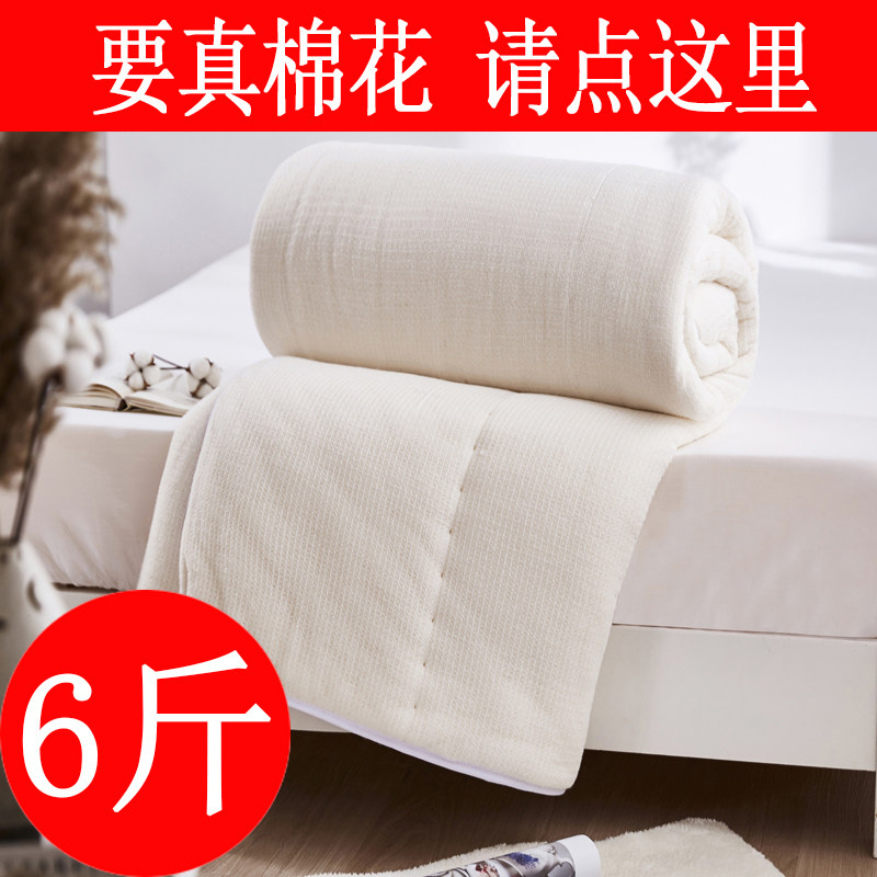 6 catty cotton quilted by handmade pure cotton quilted core student Dormitory Cushion Quilt by double cover by winter quilt by full cotton thickened-Taobao