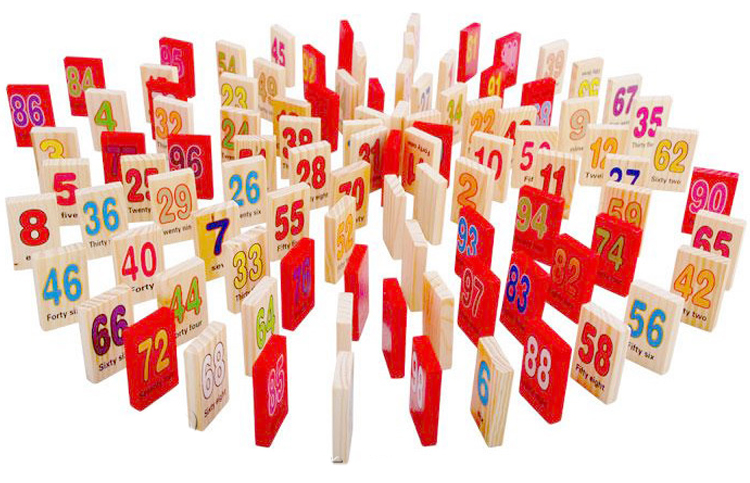 Hoạt động Dominoes Số học bổ sung và phép trừ số học Đồ chơi giáo dục bằng gỗ Khối xây dựng học tập sớm do choi thong minh