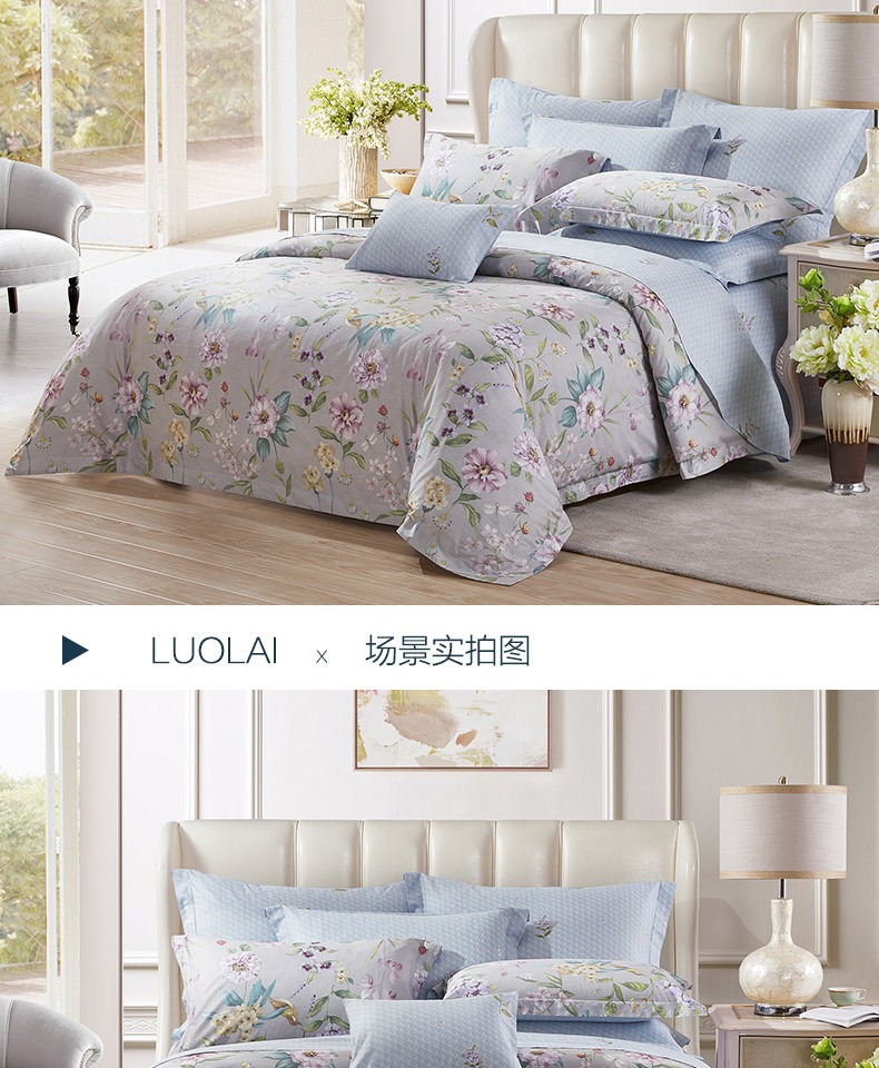 Carolina gia đình dệt bốn mảnh tao nhã lanh bông twill quilt 1.5 / 1.8m đơn hoặc kép - Bộ đồ giường bốn mảnh giá chăn ga gối đệm