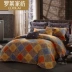 Carolina dệt bông chải bông gia đình lanh hộ gia đình chăn bốn 1,8 m giường thời trang đơn giản - Bộ đồ giường bốn mảnh gối chăn Bộ đồ giường bốn mảnh