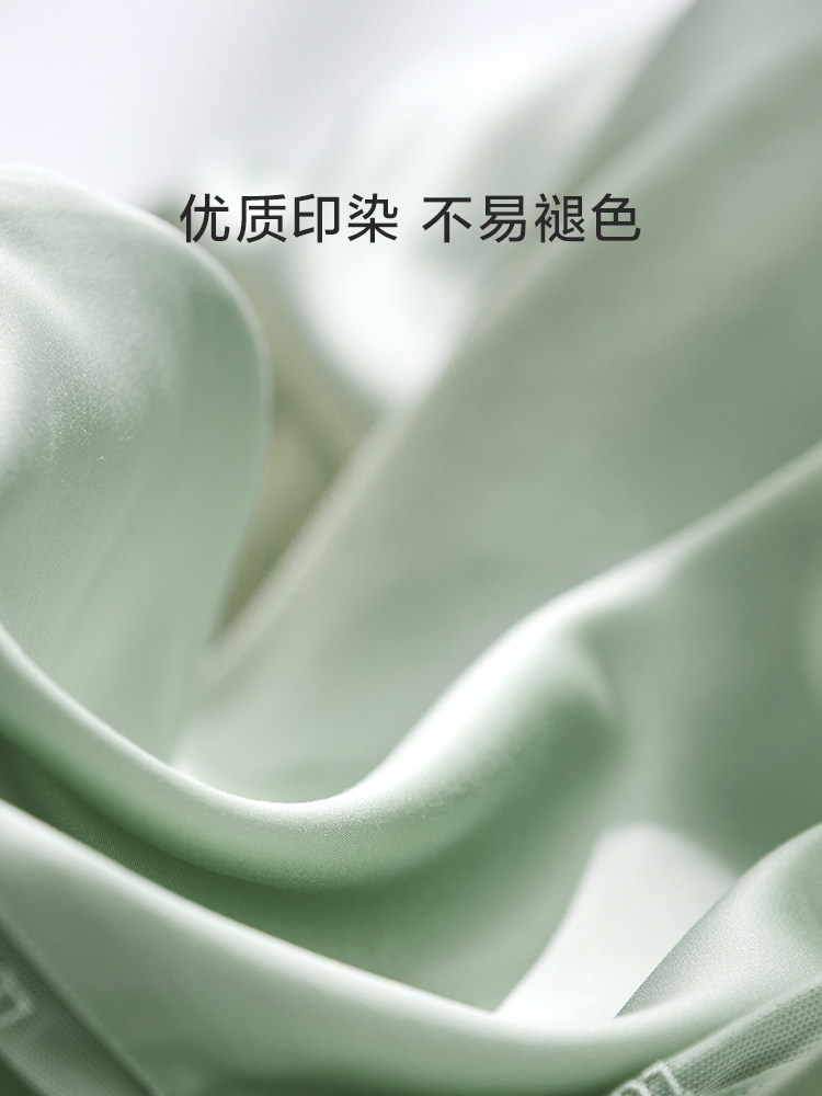 Luolai Home Textiles Austrian 100-Count Lenzing Tencel Four-Piece Bedding Set, Summer Cool and Silky Naked Sleeping Set