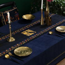 Clear Cabin Table Flag Bed Banner European Style Upscale Luxury Velvet Tablecloth Nordic light and luxurious bed tail towels Shoe Cabinet Cloth Strip