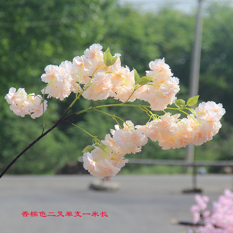 Mô phỏng hoa anh đào cành cây đào trang trí đám cưới hoa vòm đạo cụ studio hoa tường hoa anh đào trần giả cây anh đào - Hoa nhân tạo / Cây / Trái cây cây xương rồng giả