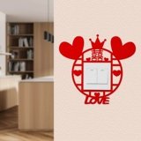 贺缘喜铺 Переключатель, креативный комплект, пластырь на стену, ткань, художественный декор