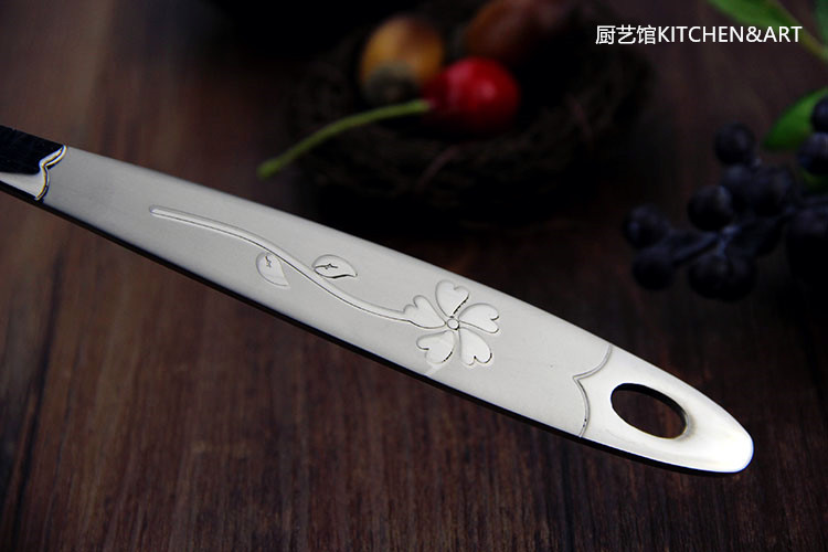 304 thép không gỉ lớn colander thêm bánh bao lớn muỗng muỗng một thân lớn tay cầm dài câu cá dụng cụ nhà bếp chảo đổ bánh xèo