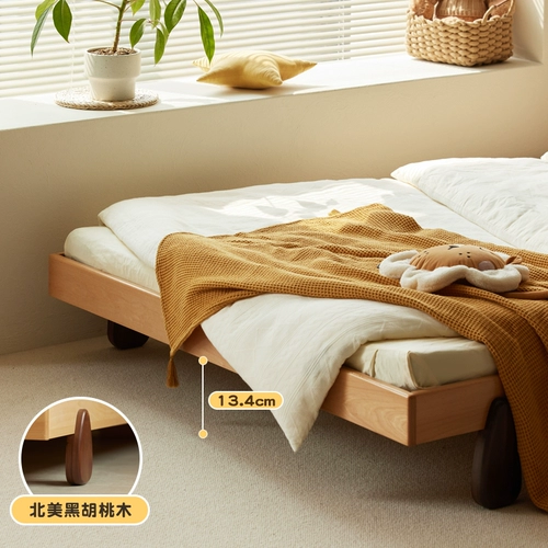 原始原素 Мультяшная кроватка из натурального дерева для мальчиков и девочек для принцессы, с медвежатами, E2018