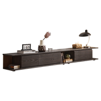 Original element solid wood TV cabinet simple oak small apartment floor cabinet black living room shared storage cabinet M6081