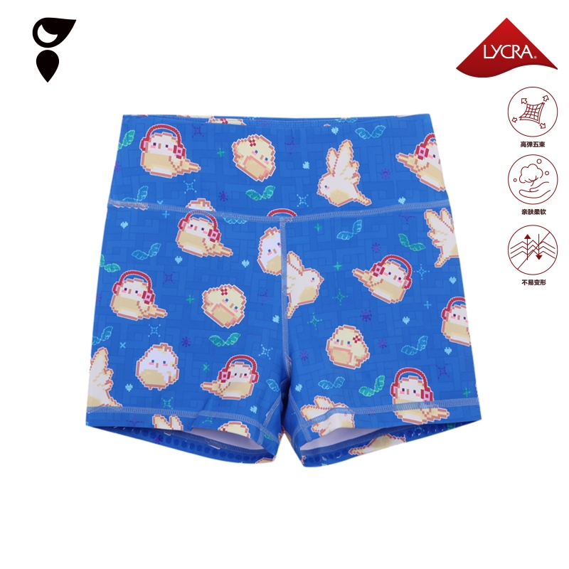 Hardship|Vaporwave Bird Sports Running Women's Non-Slip Shorts Blue Women's Fitness Pants Hardship|Vaporwave Bird Sports Running Women's Non-Slip Shorts Blue Women's Fitness Pants