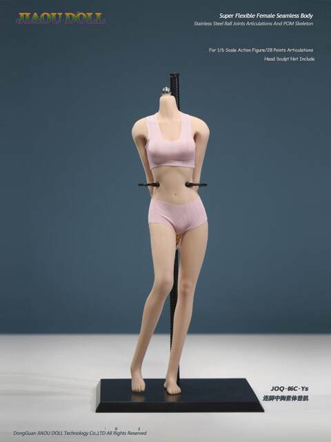 1/6 Soldier Lan Coated Female Body with Medium Chest and Narrow Shoulders 1:6 Female Soldier Jiaoudoll Head Sculpture Are Purchased Separately