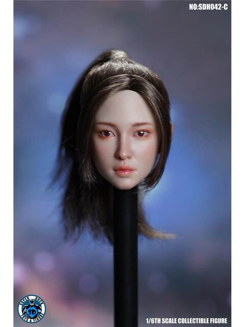In Stock Super Duck 1/6 Soldier Head Sculpt Model Sdh042 Asian Beauty Female Head Sculpt, Four Styles in Total