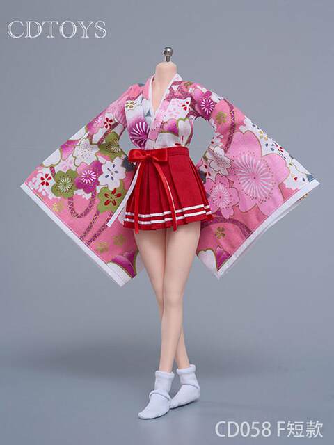 In Stock Cdtoys Cd058 1/6 Female Soldier Figure, Witch Costume Kimono Outfit Set Suitable for Plastic Body