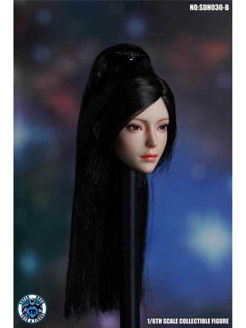 In Stock 1/6 Female Soldier Head Sculpt Sdh030 a B C D Four Styles Asian Beauty Head Sculpt Suitable for Plastic Body