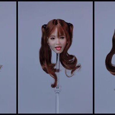 Z6Toys 1/6 Female Soldier Head Sculpt Asian Movable Eyes Expression Female Head Sculpt Zc017 in Stock