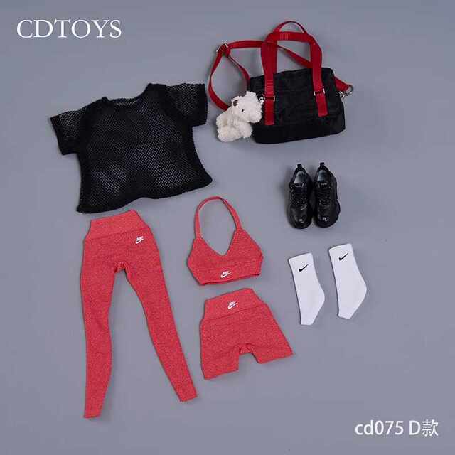 Spot Cdtoys Cd075 1/6 High Elastic Yoga Sportswear Suit Female Soldier Clothes Ph Movable Doll