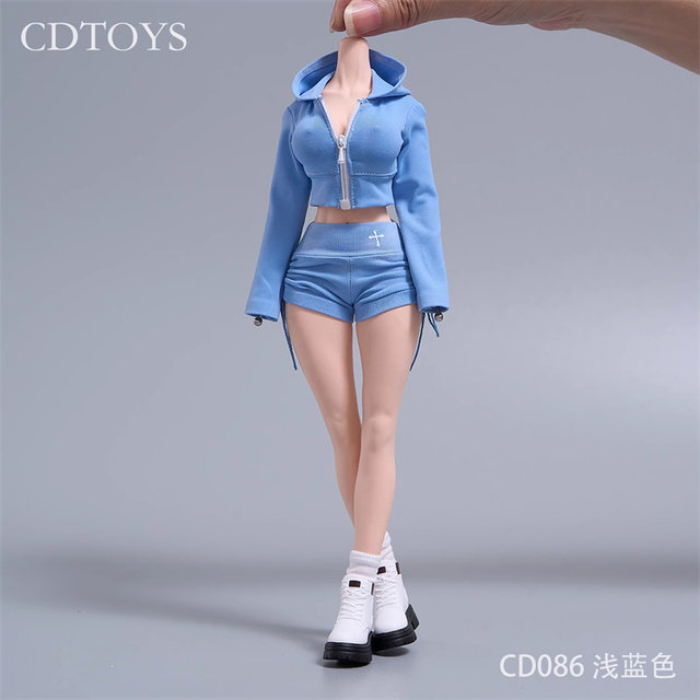 In Stock Cdtoys Cd086 1/6 Female Soldier Casual Sportswear Drawstring Shorts Set Suitable for 12inch Dolls