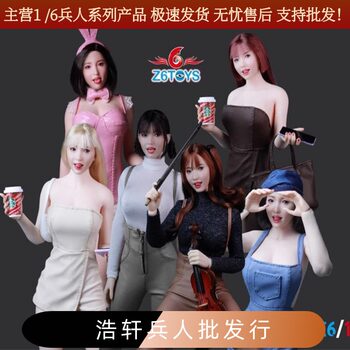 Z6Toys 1/6 Female Soldier Head Sculpt Asian Movable Eyes Expression Female Head Sculpt Zc017 in Stock